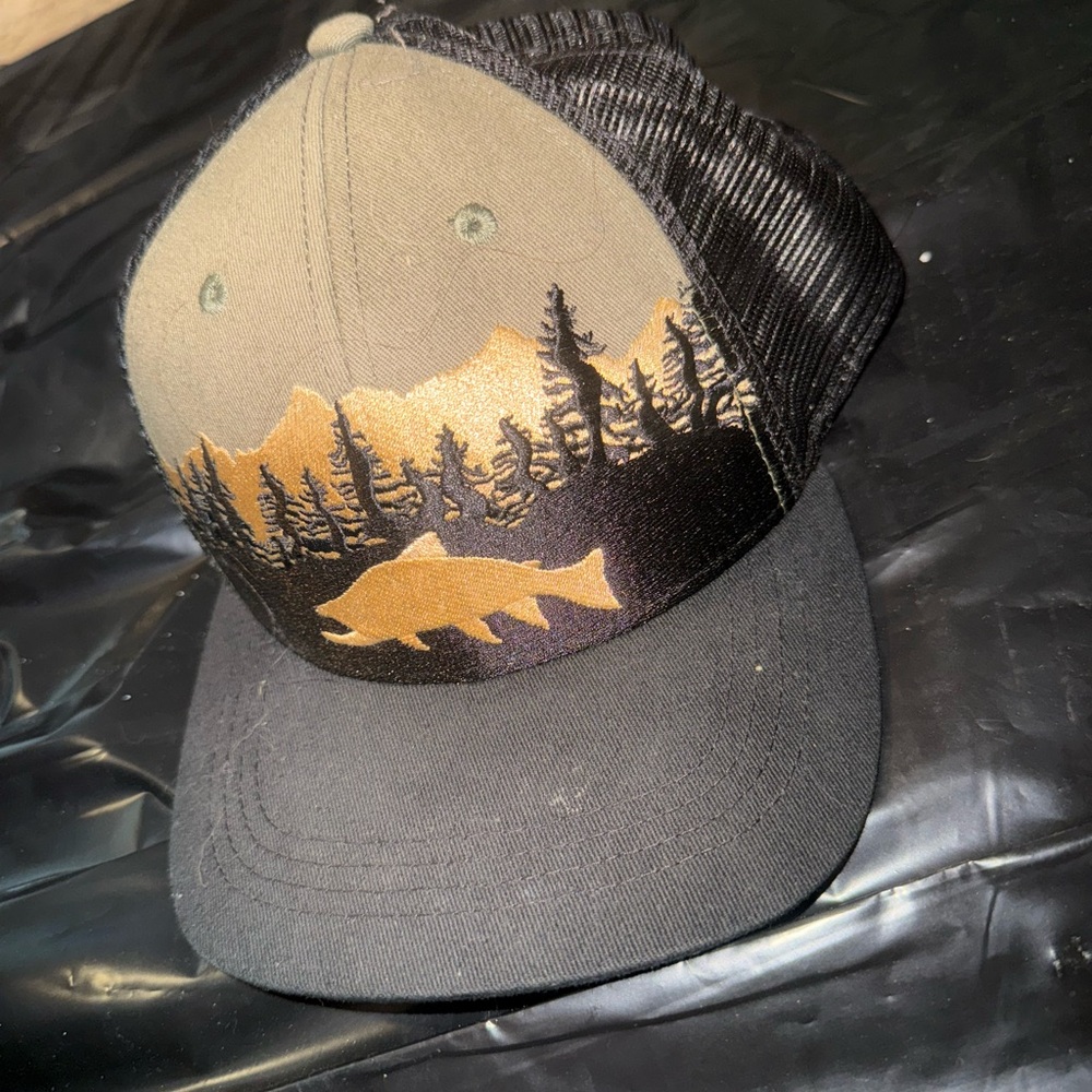 Simms Black and Gray Trucker Hat